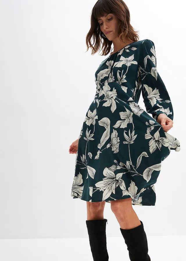 Robe fluide en viscose • vert profond • product-page.page-title-suffix