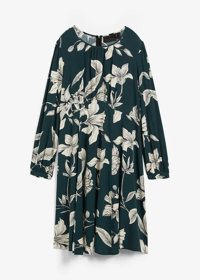 Robe fluide en viscose • vert profond • Boutique bonprix