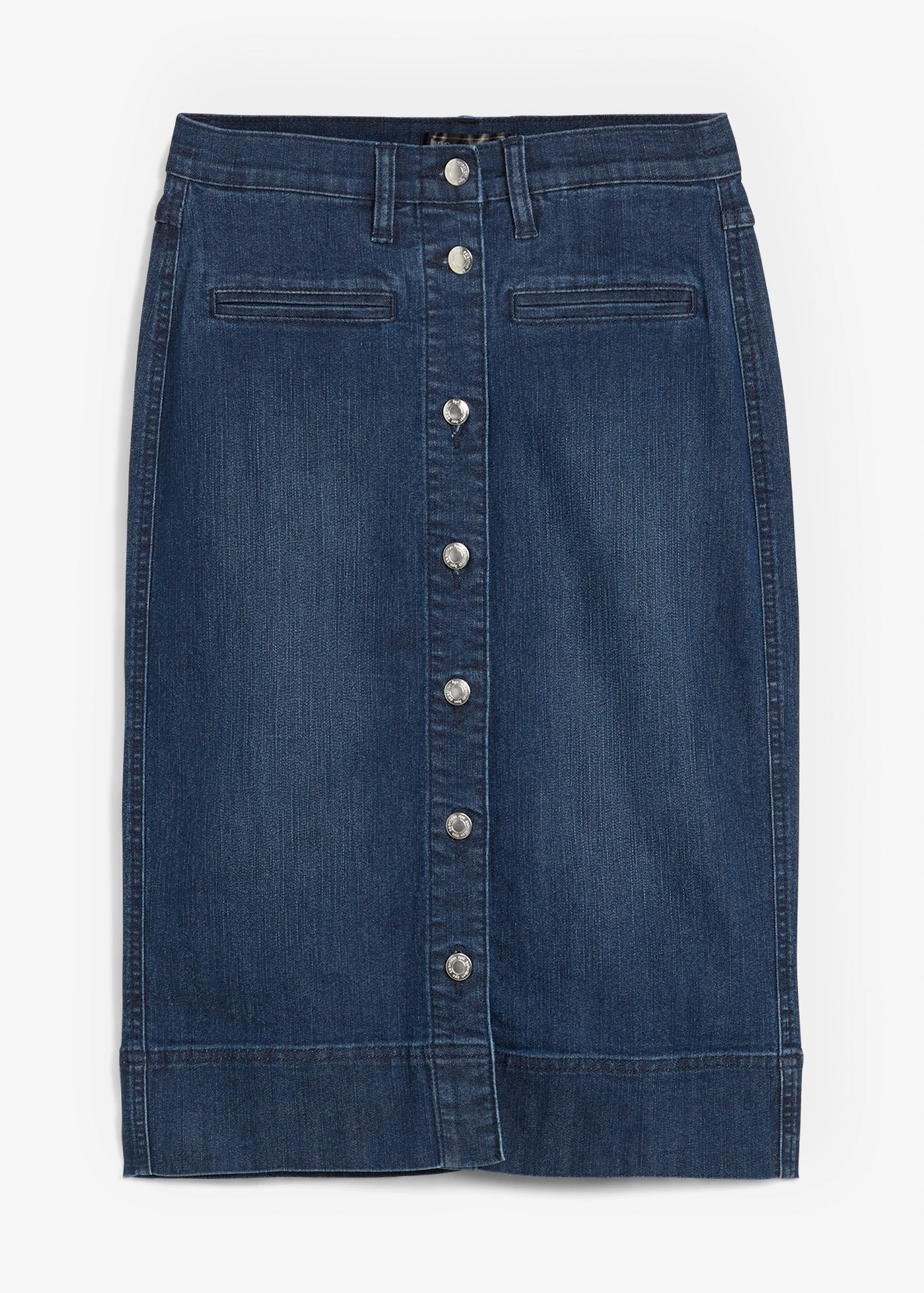Džínová sukně s ozdobnými knoflíky • tmavě modrý denim • bonprix obchod