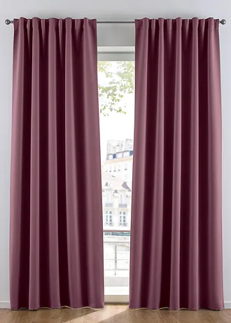 Verduisterend gordijn, verkrijgbaar in verschillende maten (1 stuk), Kleur: aubergine