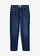 High waist mom jeans, cropped, Kleur: donkerblauw denim used