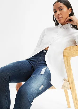 Jean skinny taille mi-haute, stretch • denim bleu foncé • Boutique bonprix