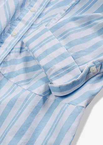 Lange blouse • wit-lichtblauw gestreept • bonprix online shop