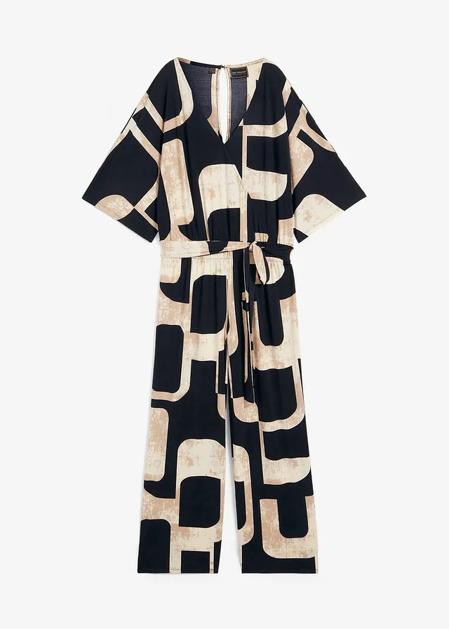 Jumpsuit • zwart-kiezelgrijs-kakibeige • bonprix online shop