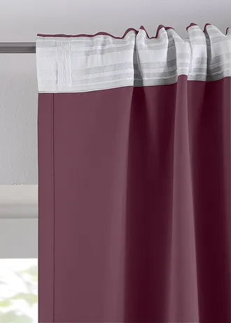 Verduisterend gordijn, verkrijgbaar in verschillende maten (1 stuk), Kleur: aubergine