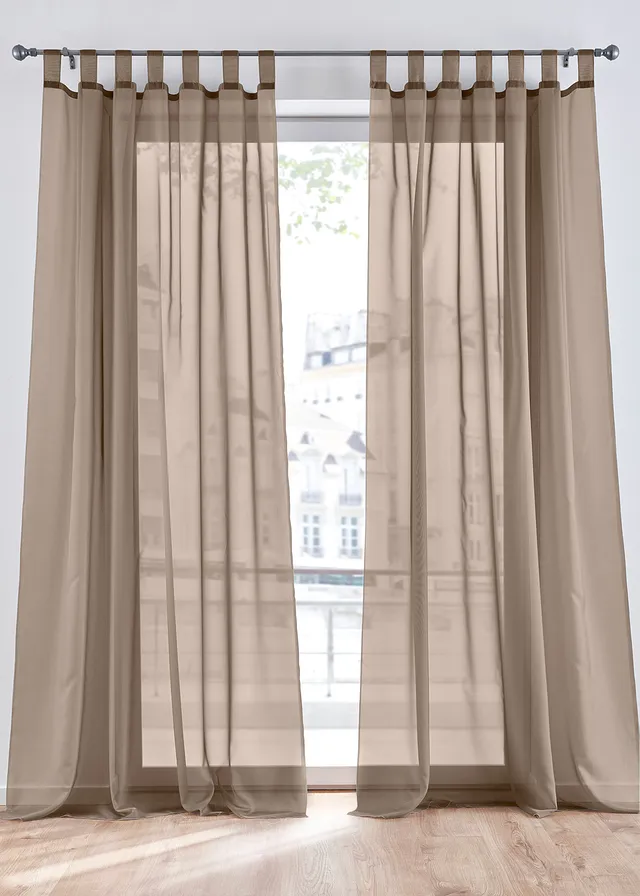 Záclony z ľahkého voálu (2 ks)