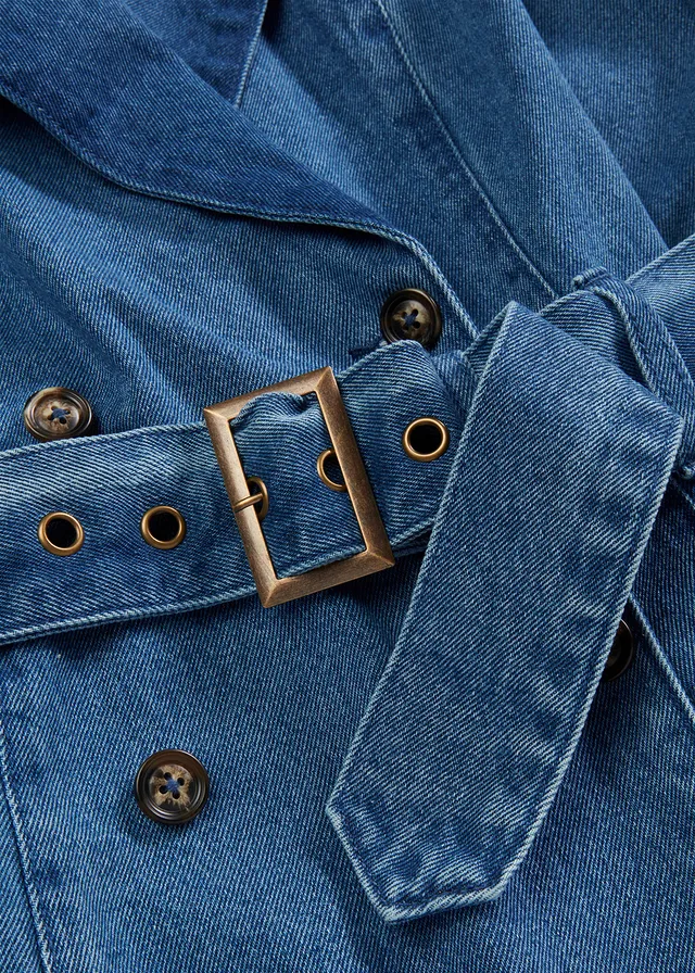 Denim trenchcoat • middenblauw denim • product-page.page-title-suffix