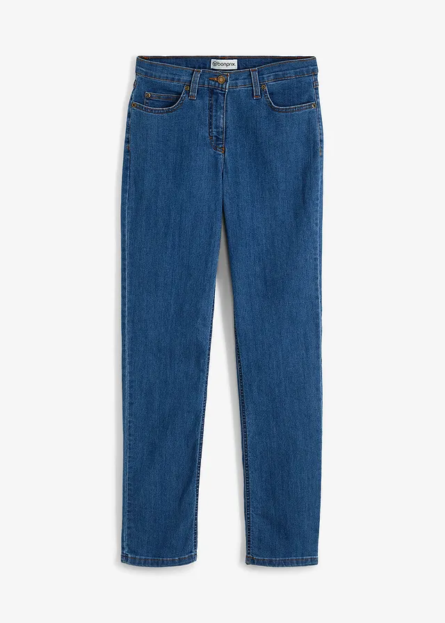 Straight jeans mid waist, stretch