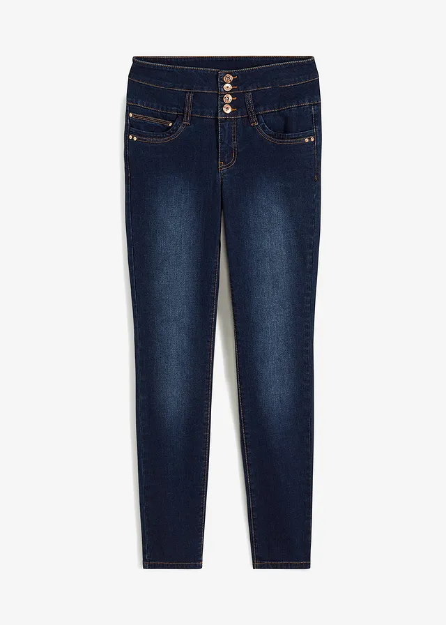 Blugi skinny cu talie înaltă