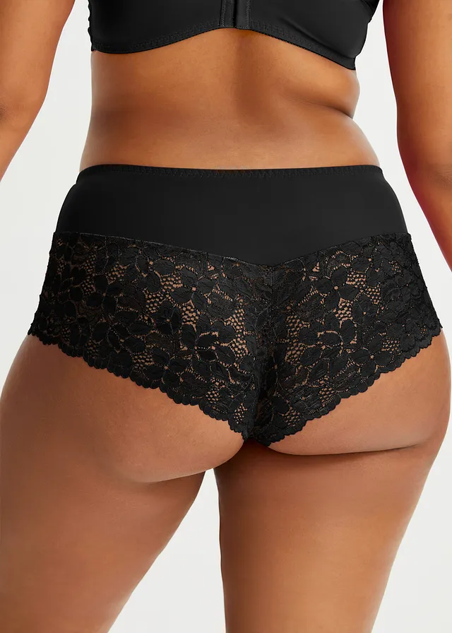 Maxi hipster met kant, Kleur: zwart