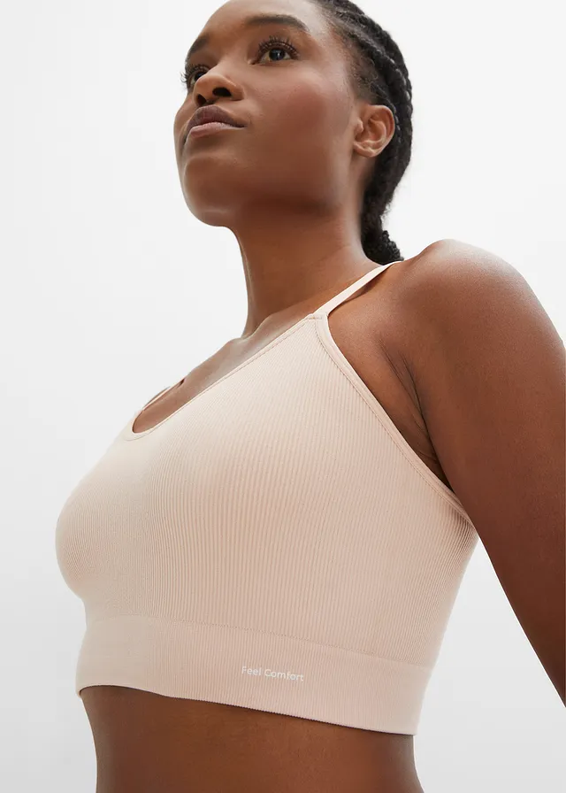 Brassière côtelée sans coutures Feel Comfort • beige mat • product-page.page-title-suffix