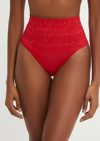 Corrigerende string (set van 2), medium corrigerend, Kleur: salsarood