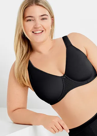 Soutien-gorge minimiseur à bretelles rembourrées, Couleur: noir