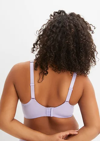 Sutien cu armătură cu dantelă fină (set/2 buc.), culoare: oranj-corai + violet deschis floral