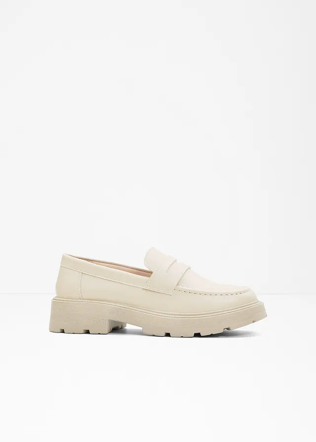 Chunky loafers met een lichte zool