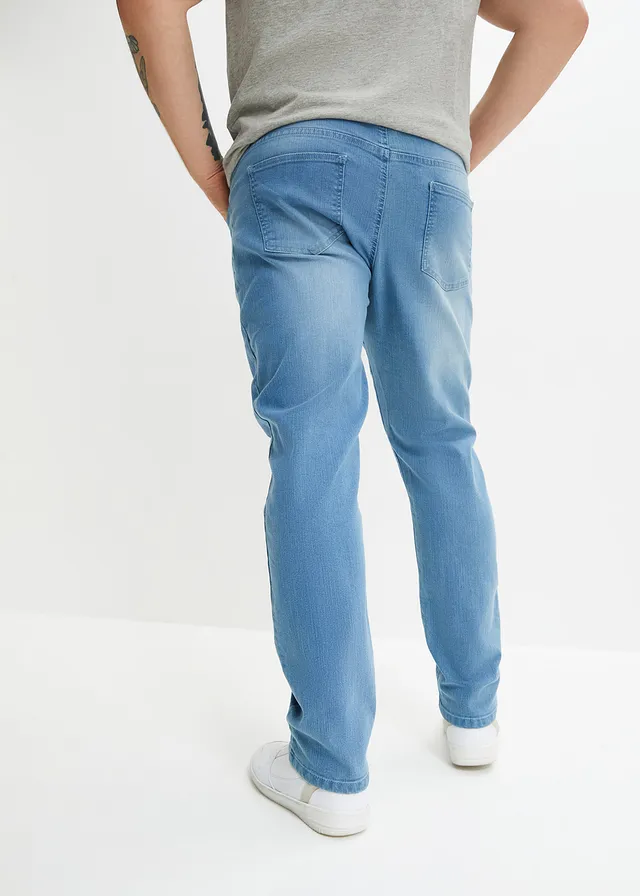 Jean slim léger, droit, Couleur: denim bleu clair