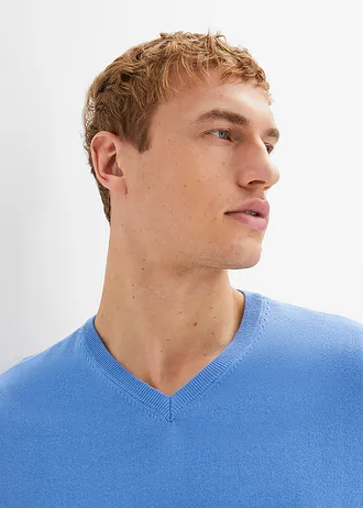 Pull en fine maille, Regular • bleu moyen • Boutique bonprix