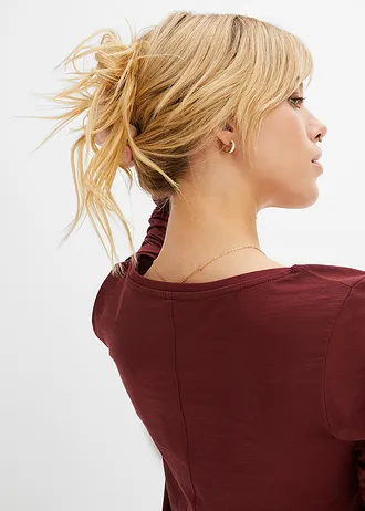 T-shirt manches longues 100% coton • rouge érable • Boutique bonprix