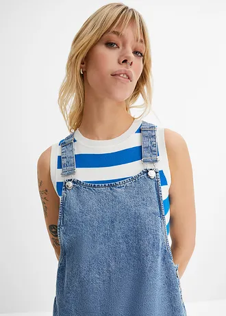 Džínové šaty s laclem • modrý denim washed • bonprix obchod