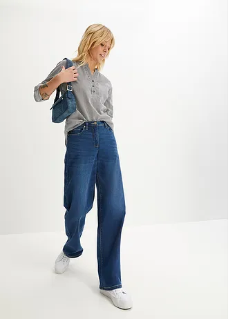 Bavlněná tunika, barva: tmavě modro-bílá s proužky