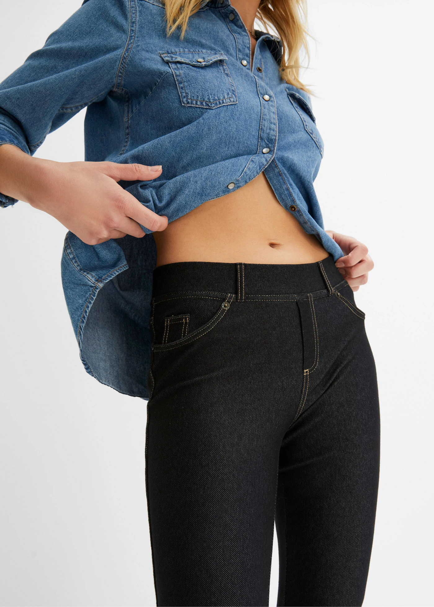 Legging in denim look • black stone • bonprix online shop