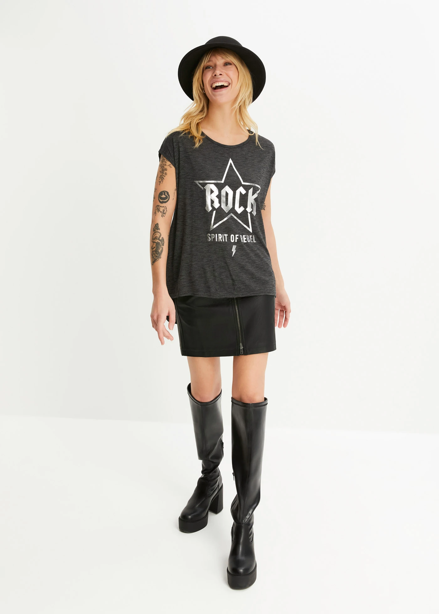 Dlouhé tričko z měkké viskózové směsi • černá • bonprix obchod