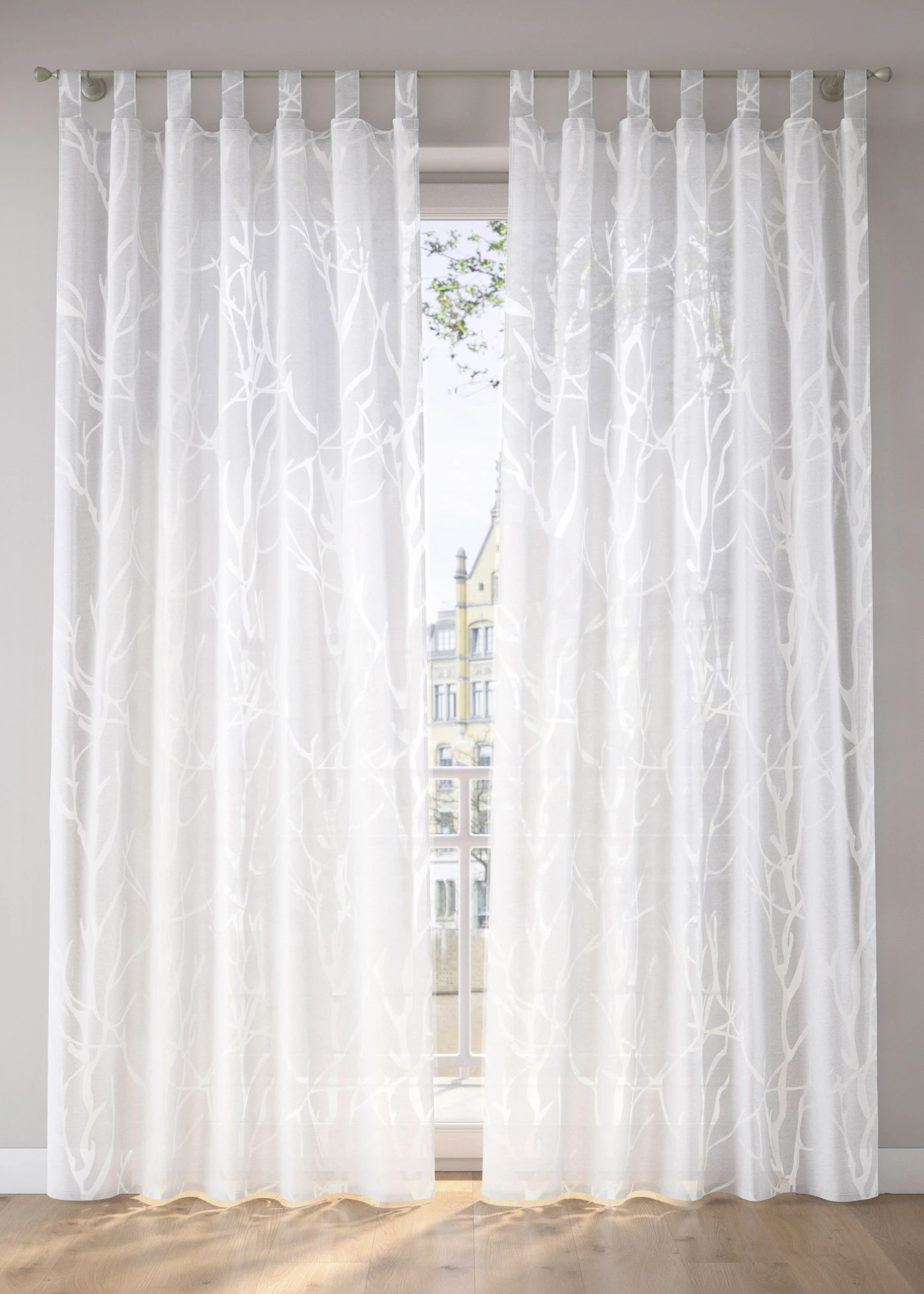 Voilage à motif dévoré (1 pce) • blanc • Boutique bonprix