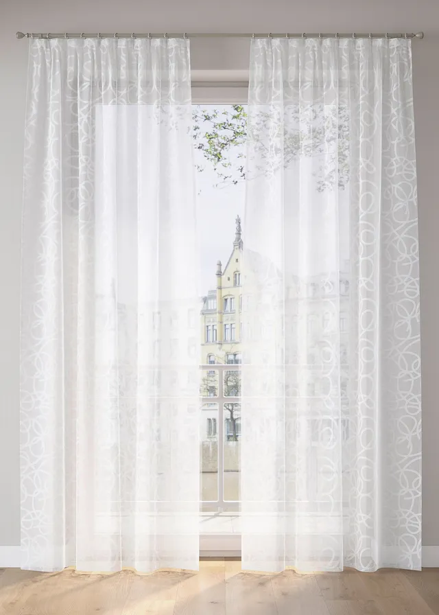 Voilage imprimé (1 pce) • blanc imprimé • Boutique bonprix