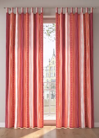 Microvezel gordijn met print (1 stuk) • terracotta • bonprix online shop