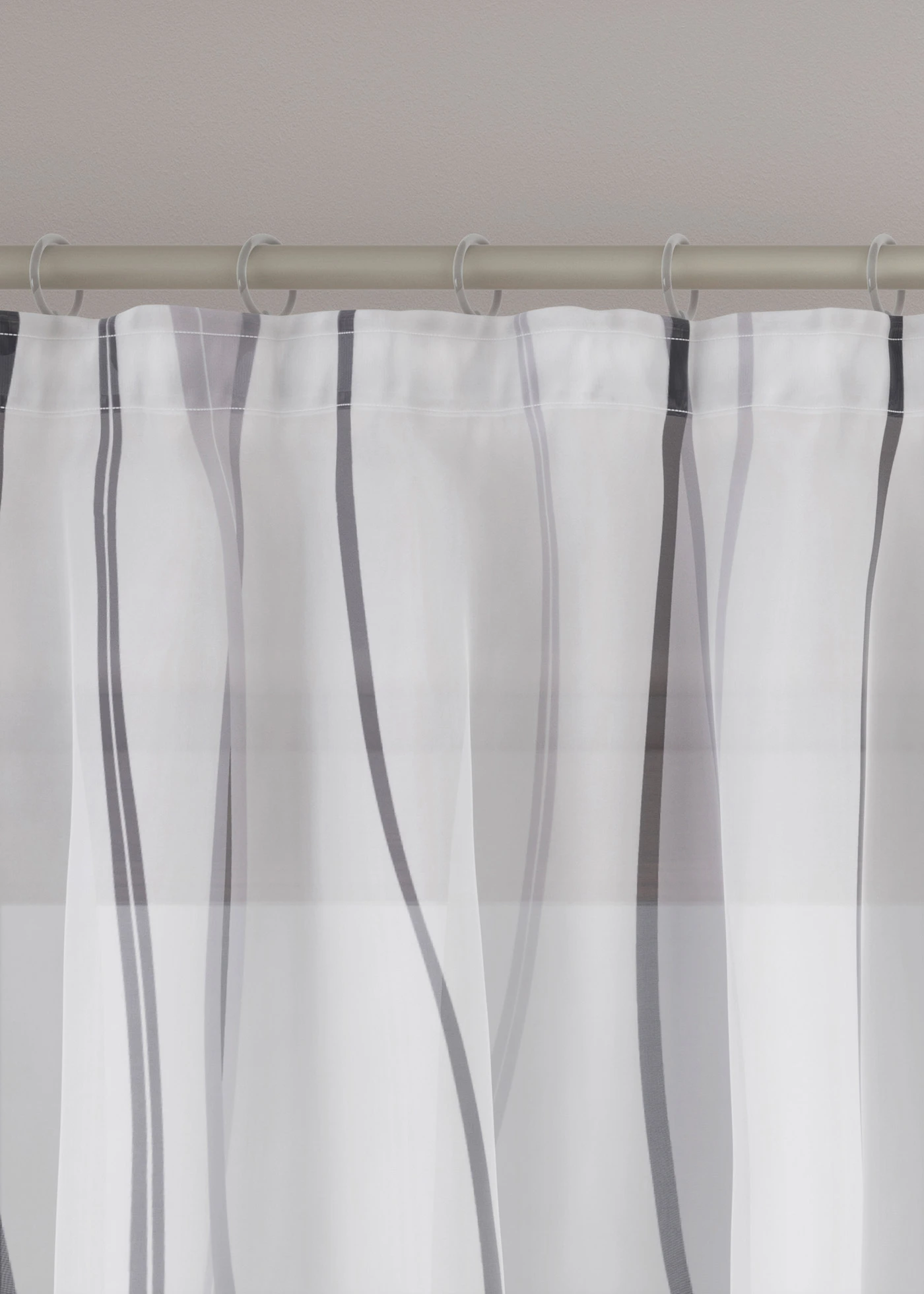 Voilage imprimé vagues (1 pce) • argenté • Boutique bonprix