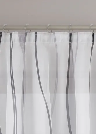 Firana we wzór w fale (1 szt.) • biały • sklep bonprix