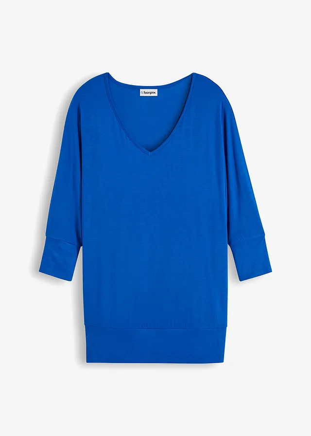 T-shirt oversize en viscose fluide, Couleur: bleu arctique