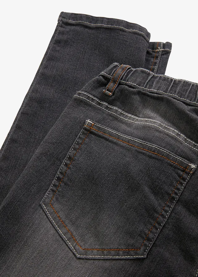 Skinny jegging mid waist met comfortband • zwart denim • product-page.page-title-suffix