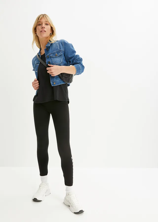 T-shirt met print, Kleur: zwart