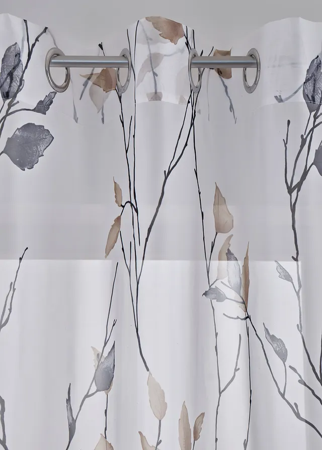 Voilage en tissu léger (1 pce), aussi en extra-long • sable/blanc/gris • product-page.page-title-suffix