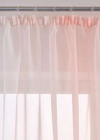Függöny vékony voile anyagból, extra hosszú méretekben is (2 db-os csomag) • rózsaszín • bonprix áruház