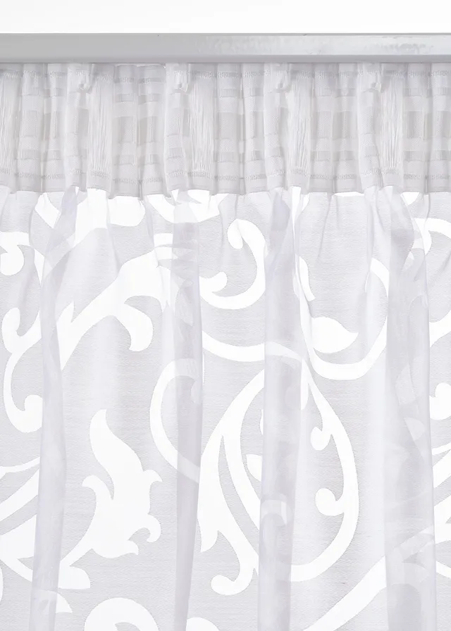 Voilage en dévoré à motif sarments (1 pce.) • blanc • product-page.page-title-suffix