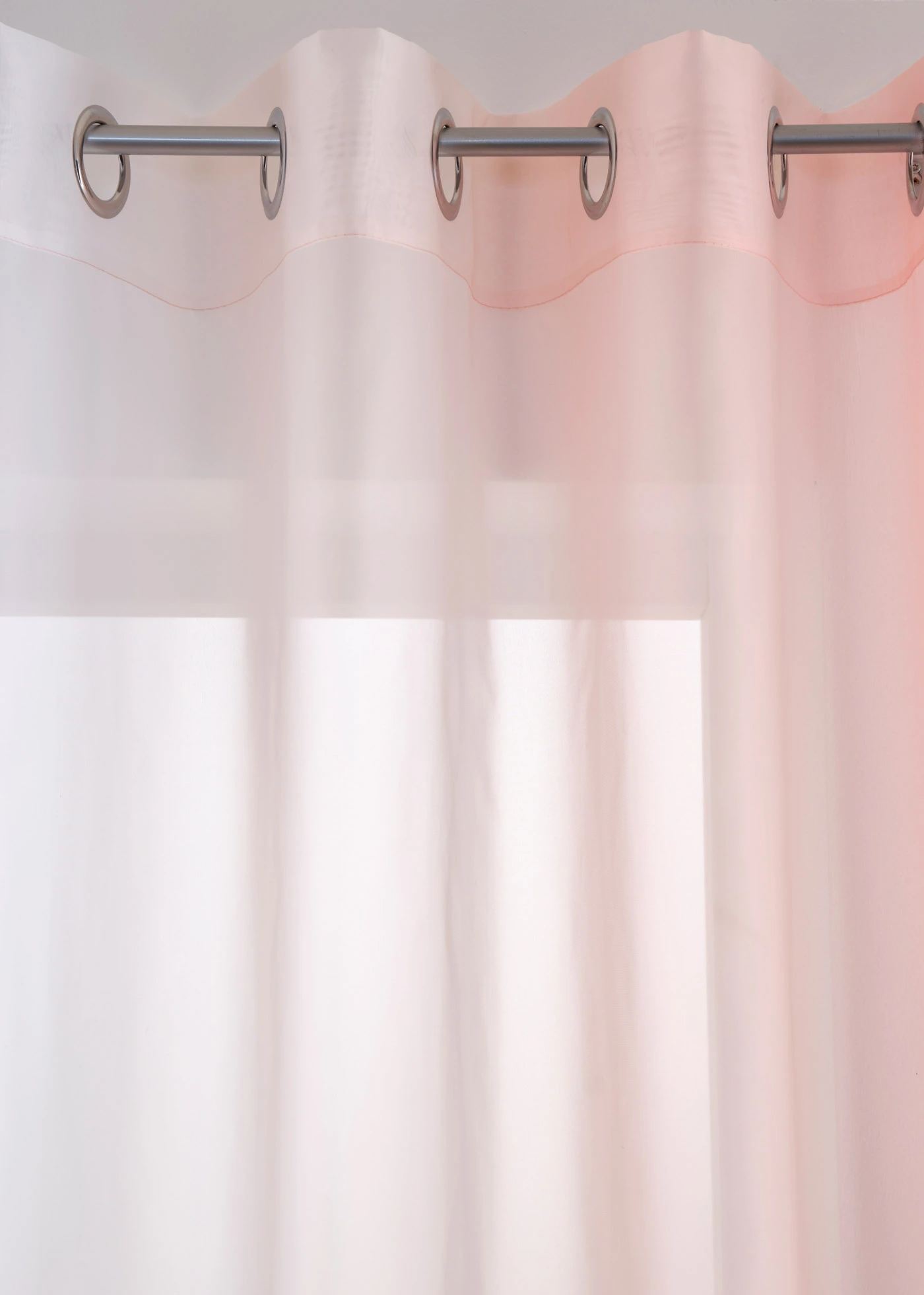 Gordijn van lichte voile, ook verkrijgbaar in extra lang (2 stuks) • rosé • bonprix online shop