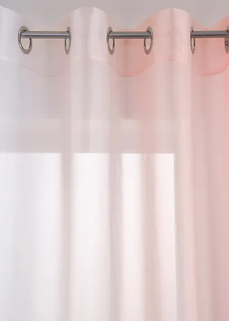 Lot de 2 voilages en tissu léger, aussi en XXL, Couleur: rose perle