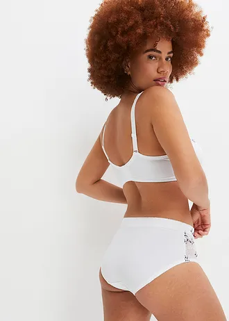 Soutiens-gorge à armatures et bretelles rembourrées (lot de 2) • blanc + blanc-noir • Boutique bonprix