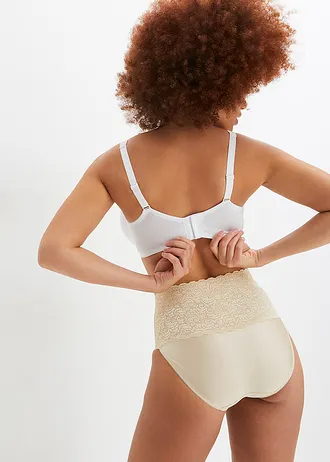 Podprsenka s kosticemi a jemnou krajkou (2 ks v balení), barva: bílá + černá