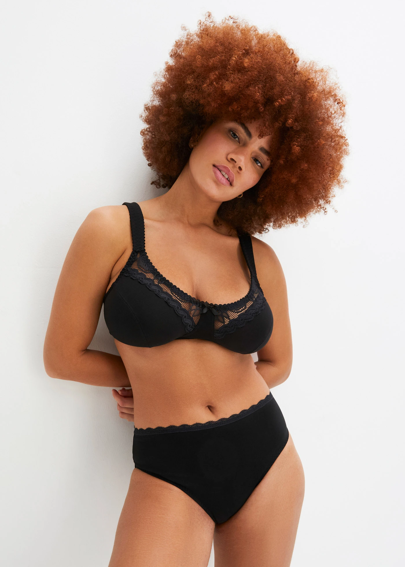 Sutien fără armătură cu bumbac organic (set/2 buc.) • negru • magazin bonprix