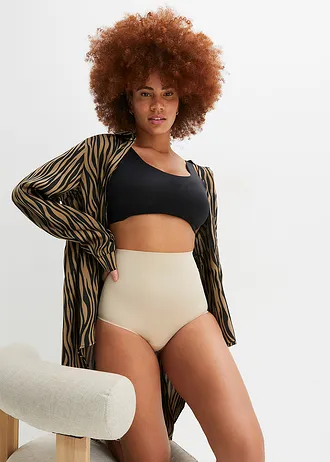 Bezešvé stahovací kalhotky s lehkým tvarujícím efektem • pudrová • bonprix obchod