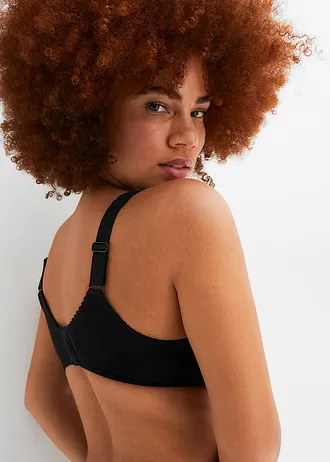 Sutien fără armătură cu bumbac organic (set/2 buc.) • negru • magazin bonprix
