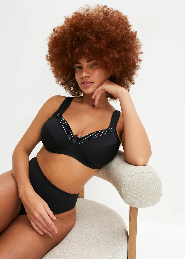 Minimizer bh met gewatteerde bandjes • zwart/krijtbeige • bonprix online shop