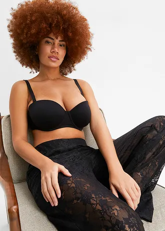 Multifunkční podprsenka s kosticemi a organickou bavlnou (2 ks v balení) • bílá + černá • bonprix obchod