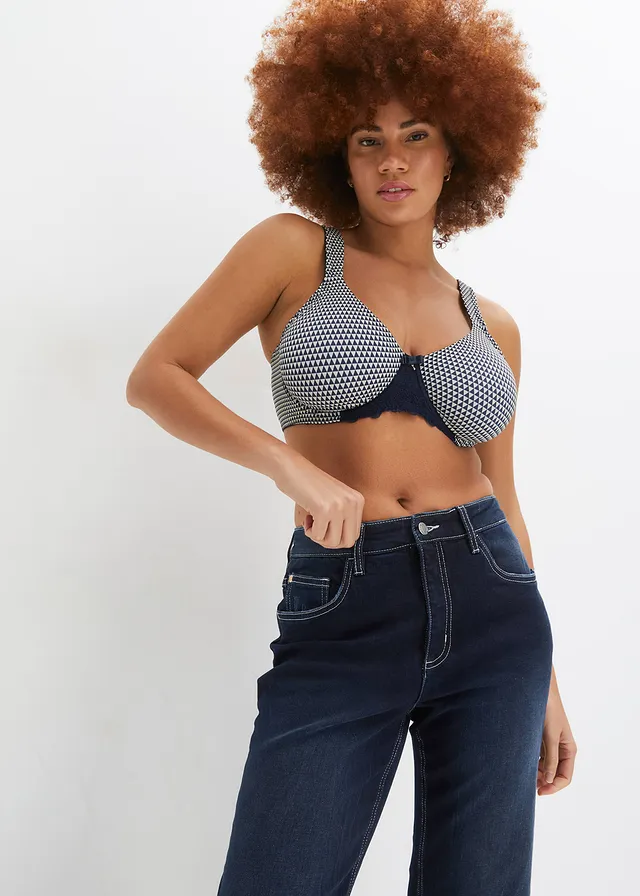Soutien-gorge minimiseur à bretelles rembourrées • bleu foncé-champagne imprimé • product-page.page-title-suffix