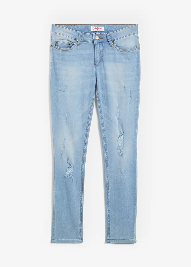 Skinny stretch jeans mid waist