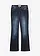 Bootcut stretch jeans, mid waist, Kleur: donkerblauw denim used
