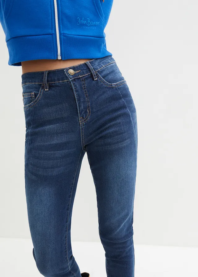 Slim fit ultrasoft 7/8 jeans • donkerblauw used • product-page.page-title-suffix